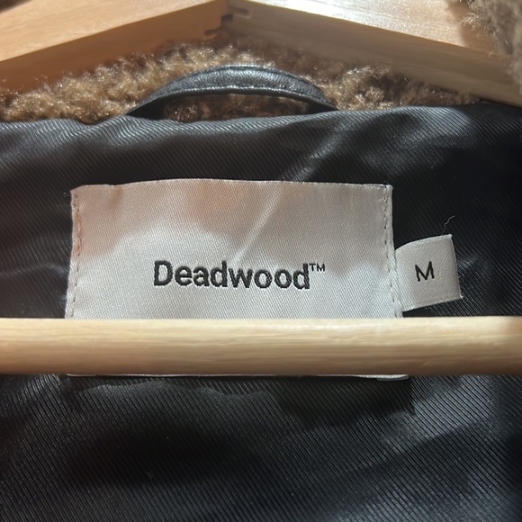 Deadwood Narvik recycled fleece and leather jacket - Picture 3 of 8